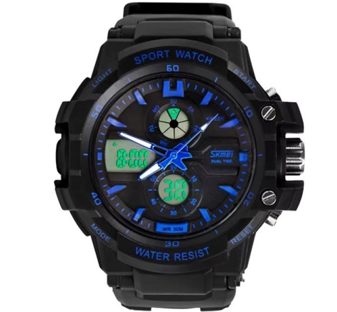 Купить Часы Skmei 0990 BU ⌚ Наручные часы на fabrikachasov.com ⭐ Бесплатная доставка по Украине от 3000 грн ✈ Гарантия ✔ 10.000 моделей часов лучших брендов!
