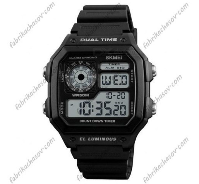 Купить Часы Skmei 1299 BK ⌚ Наручные часы на fabrikachasov.com ⭐ Бесплатная доставка по Украине от 3000 грн ✈ Гарантия ✔ 10.000 моделей. Скидки!