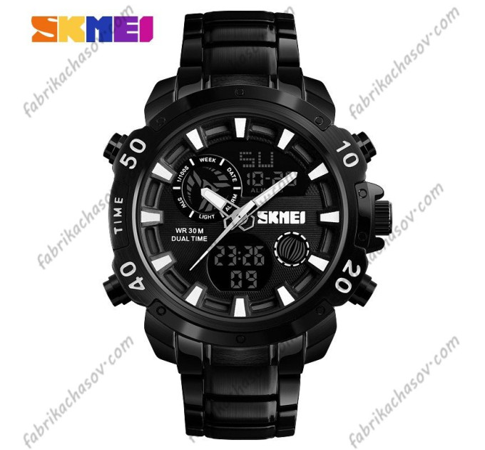 Купити Часи Skmei 1306 Чорні ⌚ Наручні годинники на fabrikachasov.com ⭐ Безкоштовна доставка по Україні від 3000 грн ✈ Гарантія ✔ 10.000 моделей годинників кращих брендів!