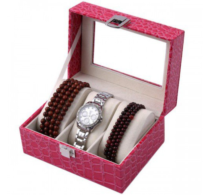 Купить Шкатулка для хранения часов Craft 3PU.CR.PNK ⌚ Наручные часы на fabrikachasov.com ⭐ Бесплатная доставка по Украине от 3000 грн ✈ Гарантия ✔ 10.000 моделей часов лучших брендов!