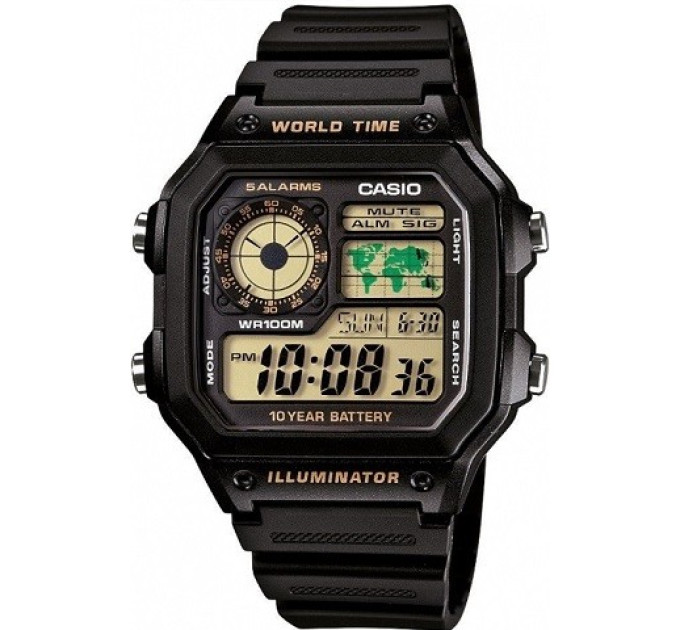 Купить Часы CASIO AE-1200WH-1BVEF ⌚ Наручные часы на fabrikachasov.com ⭐ Бесплатная доставка по Украине от 3000 грн ✈ Гарантия ✔ 10.000 моделей часов лучших брендов!