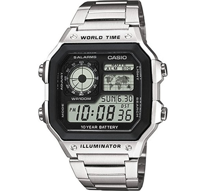 Купить Часы CASIO AE-1200WHD-1AVEF ⌚ Наручные часы на fabrikachasov.com ⭐ Бесплатная доставка по Украине от 3000 грн ✈ Гарантия ✔ 10.000 моделей. Скидки!