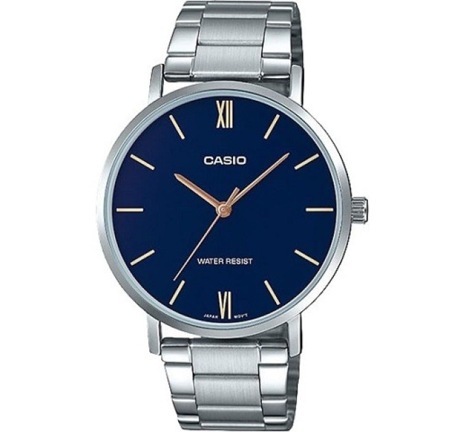 Купить Часы CASIO MTP-VT01D-2B ⌚ Наручные часы на fabrikachasov.com ⭐ Бесплатная доставка по Украине от 3000 грн ✈ Гарантия ✔ 10.000 моделей часов лучших брендов!